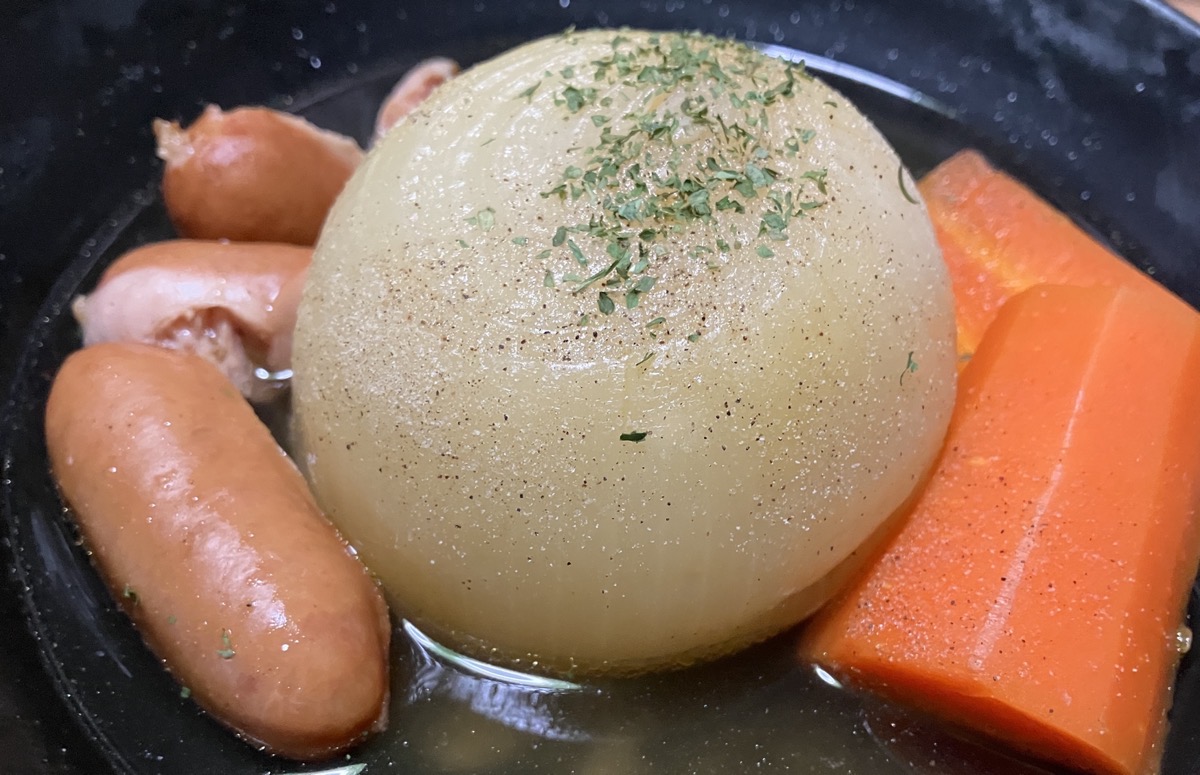 玉ねぎ丸ごと！sirocaの電気圧力鍋『おうちシェフPRO』で簡単スープの画像